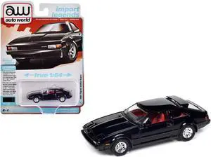 1983 Toyota Celica Supra Black with Red Interior "Import Legends" Series 1/64 Diecast Model Car by Auto World