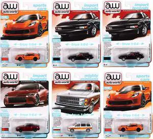 Auto World Premium 2024 Set A of 6 pieces Release 2 1/64 Diecast Model Cars by Auto World
