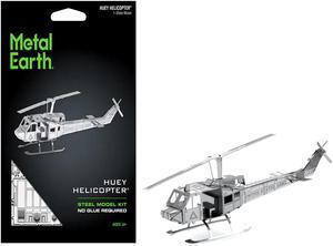 Model Kit Bell UH-1 Iroquois "Huey" Helicopter "United States Army" (Easy Difficulty) Steel Model by Metal Earth