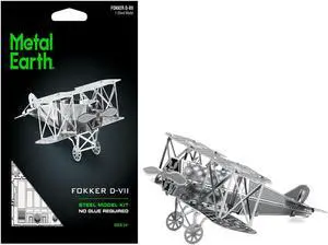 Model Kit Fokker D-VII Fighter Aircraft "Imperial German Army" (Easy Difficulty) Steel Model by Metal Earth