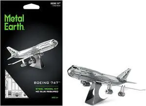 Model Kit Boeing 747 Commercial Aircraft (Easy Difficulty) Steel Model by Metal Earth