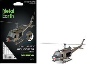Bell UH-1 Iroquois Helicopter "Huey" United States Army (Moderate Difficulty) Steel Model Kit by Metal Earth