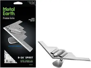 Northrop Grumman B-2 Spirit Stealth Bomber Aircraft (Moderate Difficulty) Steel Model Kit by Metal Earth