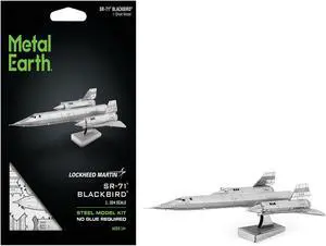 Model Kit Lockheed Martin SR-71 Blackbird Aircraft (Moderate Difficulty) Steel Model by Metal Earth