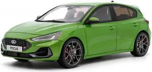 2022 Ford Focus MK5 ST Phase 2 Mean Green Metallic Limited Edition to 2000 pieces Worldwide 1/18 Model Car by Otto Mobile