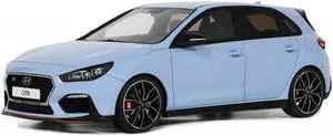 2017 Hyundai I30 N Light Blue Limited Edition to 2500 pieces Worldwide 1/18 Model Car by Otto Mobile