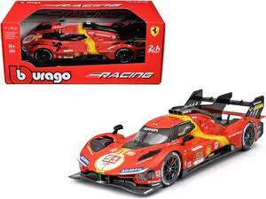 Ferrari 499P #51 "Ferrari AF Corse" Winner "24 Hours of Le Mans" (2023) "Racing" Series 1/24 Diecast Model Car by Bburago