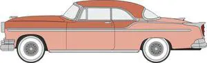 1955 Chrysler New Yorker Deluxe St. Regis Desert Sand and Canyon Tan 1/87 (HO) Scale Diecast Model Car by Oxford Diecast