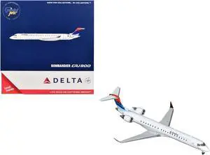 Bombardier CRJ900 Commercial Aircraft "Delta Connection" White with Blue and Red 1/400 Diecast Model by GeminiJets