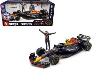 Red Bull Racing RB19 #11 "Oracle" F1 Championship "Constructor Champions" (2023) w/Figure 1/24 Diecast Model Car by Bburago