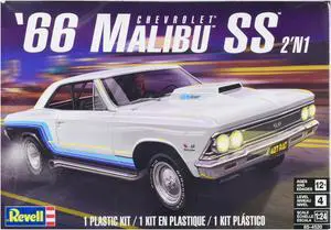 Level 4 Model Kit 1966 Chevrolet Malibu SS 2-in-1 Kit 1/24 Scale Model by Revell