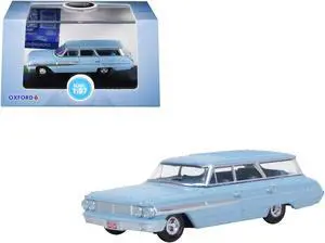 1964 Ford Country Sedan Skylight Blue 1/87 (HO) Scale Diecast Model Car by Oxford Diecast