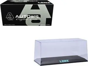 Collectible Display Show Case with Black Plastic Base and Green "LBWK" Logo for 1/18-1/24 Scale Model Cars by Autoart