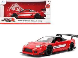 2002 Honda NSX-R RHD "Bridgestone" Red with Black Top and White Stripes "JDM Tuners" Series 1/24 Diecast Model Car by Jada