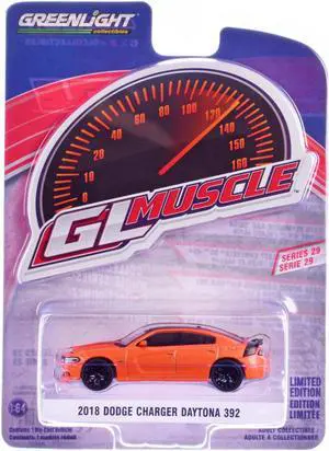 2018 Dodge Charger Daytona 392 Go Mango Orange "GreenLight Muscle" Series 29 1/64 Diecast Model Car by Greenlight