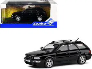 1995 Audi Avant RS2 Brilliant Black with Roofrack 1/43 Diecast Model Car by Solido