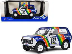 Lada Niva #182 Jean-Pierre Jabouille - Michel Sardou "ParisDakar Rally" (1984) "Competition" 1/18 Diecast Model Car by Solido