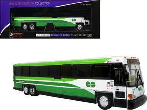 MCI D4500CT Commuter Coach Bus "Metrolinx GO Transit Ontario" White and Green 1/50 Plastic Model by Iconic Replicas