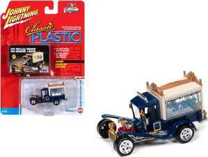 George Barris Ice Cream Truck Blue "Classic Plastic" "Pop Culture" 2024 Release 2 1/64 Diecast Model Car by Johnny Lightning