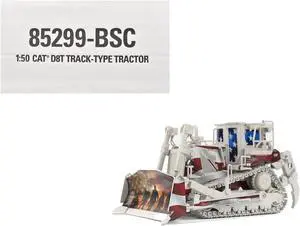 CAT Caterpillar D8T Track Type Tractor with Single Shank Ripper Patriotic Livery 1/50 Diecast Model by Diecast Masters