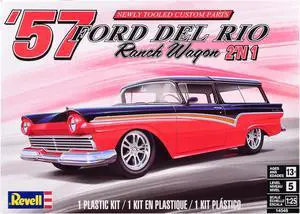 Level 5 Model Kit 1957 Ford Del Rio Ranch Wagon 2-in-1 Kit 1/25 Scale Model by Revell