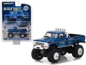 1974 Ford F-250 Monster Truck Bigfoot #1 Blue "The Original Monster Truck" (1979) 1/64 Diecast Model Car by Greenlight