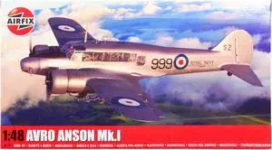 Avro Anson Mk.I Aircraft with 3 Scheme Options (Level 3) 1/48 Plastic Model Kit by Airfix