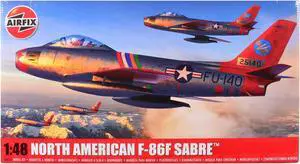 North American F-86F Sabre Aircraft with 2 Scheme Options (Level 2) 1/48 Plastic Model Kit by Airfix