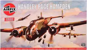 Handley Page Hampden Bomber Aircraft (Level 2) 1/72 Plastic Model Kit by Airfix