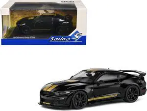 2020 Shelby Mustang GT500 Black with Gold Stripes 1/43 Diecast Model Car by Solido