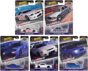 "Modern Classics" 5 piece Set "Car Culture" 2024 Series E Diecast Model Cars by Hot Wheels