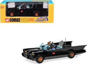 1966 Batmobile with Batman and Robin Figures "Batman" (1966-1968) Classic TV Series (#267 Reissue) Diecast Model Car by Corgi 1966 Batmobile with Batman and Robin Figures "Batman" (1966-1968) Classic TV Series (#267 Reissue) Diecast Model Car by Corgi