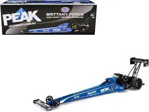 NHRA (Top Fuel Dragster) Brittany Force "PEAK Antifreeze & Coolant" Blue "John Force Racing" 1/24 Diecast Model by Auto World