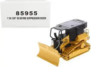 CAT Caterpillar D5 XR Fire Suppression Track Type Dozer Yellow "High Line" Series 1/50 Diecast Model by Diecast Masters