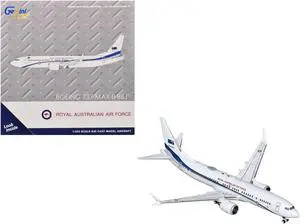 Boeing 737 MAX 8 BBJ Transport Aircraft "Royal Australian Air Force" White with Blue 1/400 Diecast Model Airplane by GeminiJets