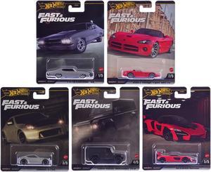 "Fast & Furious" 2024 5 piece Set J Diecast Model Cars by Hot Wheels