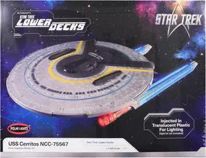 Skill 2 Model Kit USS Cerritos NCC-75567 Spacecraft "Star Trek" (2020-2024) Series 1/1400 Scale Model by Polar Lights