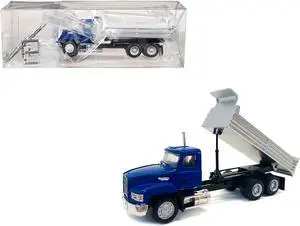 Mack Dump Truck Blue 1/87 (HO) Scale Plastic Model Car by Promotex