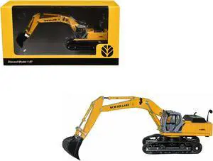 New Holland E 485 B Tracked Excavator Yellow 1/87 (HO) Diecast Model by Promotex