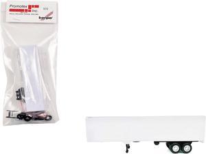 40ft Dry Van Trailer White 1/87 (HO) Plastic Model by Promotex