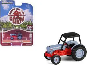 1952 Ford 8N Tractor Red and Gray with Black Canopy "Down on the Farm" Series 10 1/64 Diecast Model by Greenlight