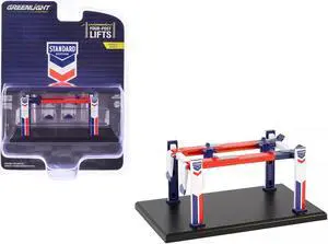 Adjustable Four-Post Lift "Standard Oil" Red, White and Blue "Four-Post Lifts" Series 6 1/64 Diecast Model by Greenlight