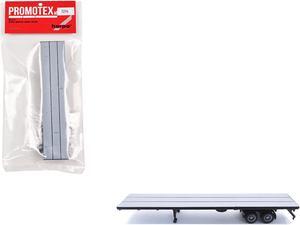 48ft Flatbed Trailer Gray Top 1/87 (HO) Plastic Model by Promotex