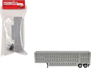 Livestock Trailer Silver 1/87 (HO) Plastic Model by Promotex