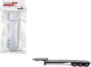 3-Axle Dropdeck Flatbed Trailer Silver Top 1/87 (HO) Plastic Model by Promotex