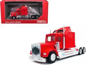 Kenworth W900 with Extra Large Sleeper Red 1/87 (HO) Plastic Model Car by Promotex