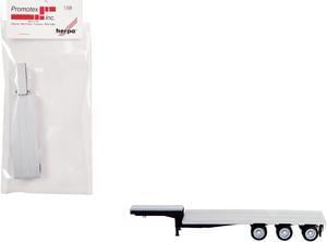 28ft Tri-Axle Hay Float Trailer Silver Top 1/87 (HO) Plastic Model by Promotex
