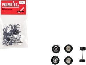 Super Singles with Fronts Sets of Wheels (10 Sets) 1/87 (HO) Plastic Model by Promotex
