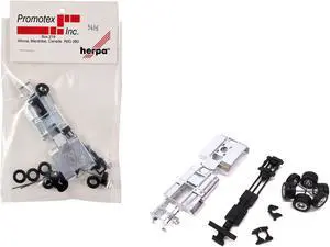Chrome Chassis Kit for Kenworth or Peterbilt Cab 1/87 (HO) Plastic Model by Promotex