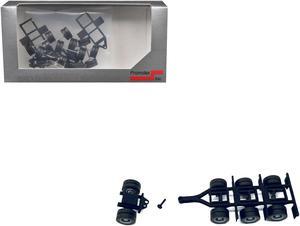 Lowboy Tri-Axle Booster with Integrated Rear Axle and Fenders (2 Sets) 1/87 (HO) Plastic Model by Promotex